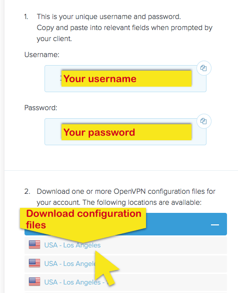 new openvpn manual configuration