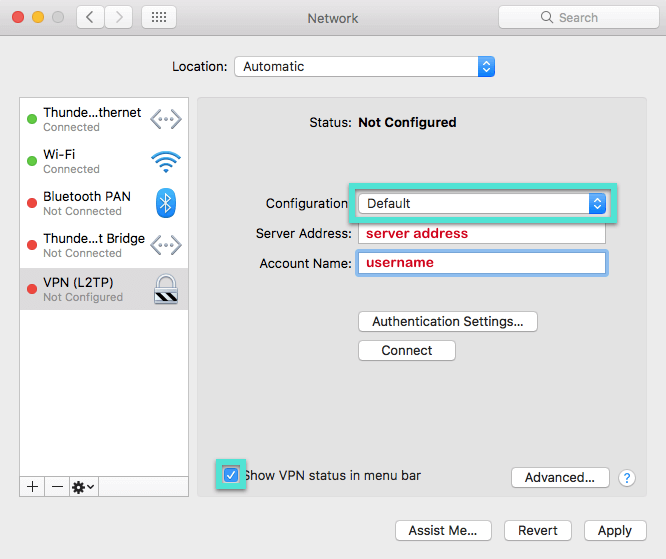 mac l2tp details