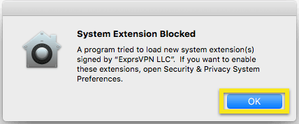 system extension blocked