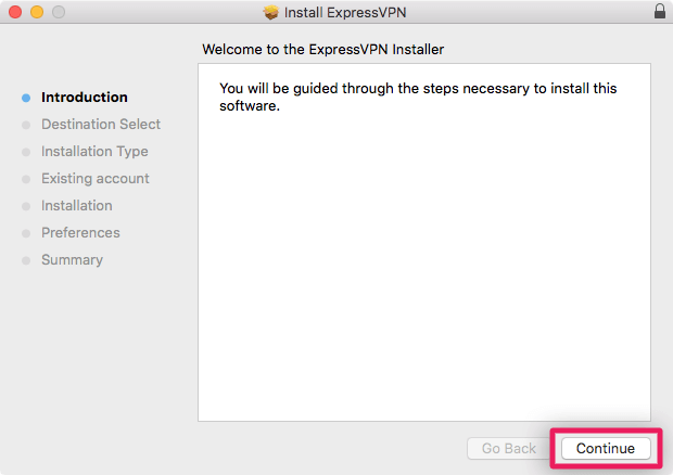 screenshot of installer welcome screen