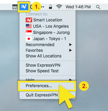 select-preferences-menu