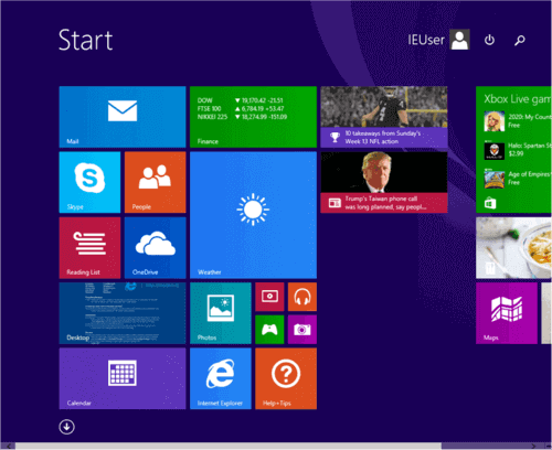 windows 8 start screen