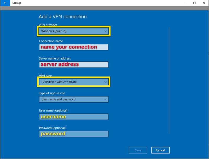 add l2tp vpn