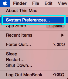 go to system preferences