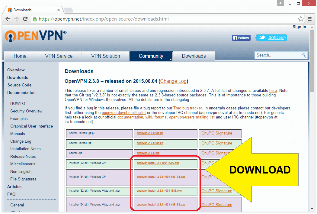 download windows openvpn gui