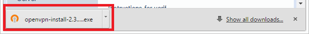 open the openvpn gui installer file