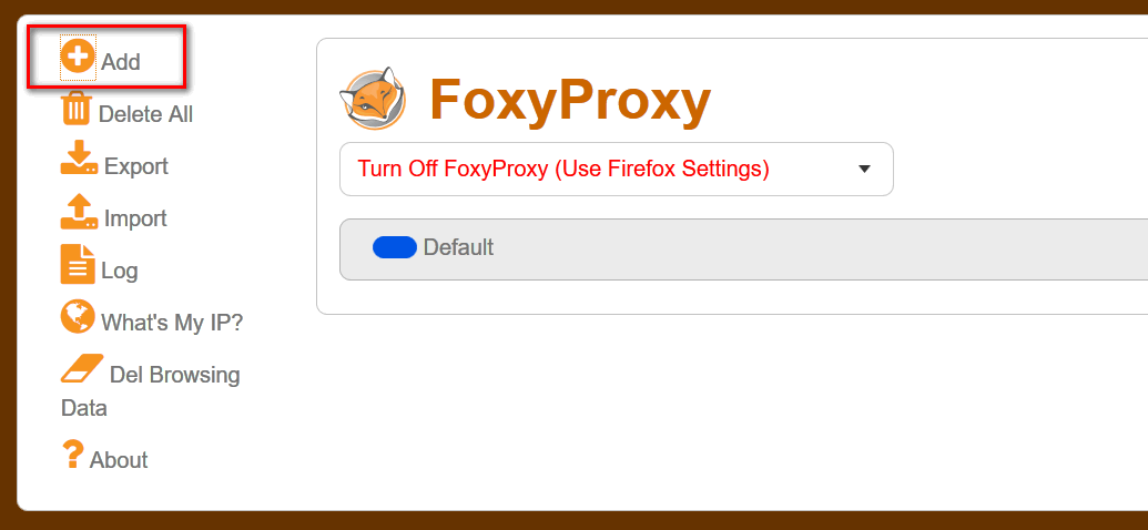 FoxyProxy首页（IPVanish配置Socks5代理）